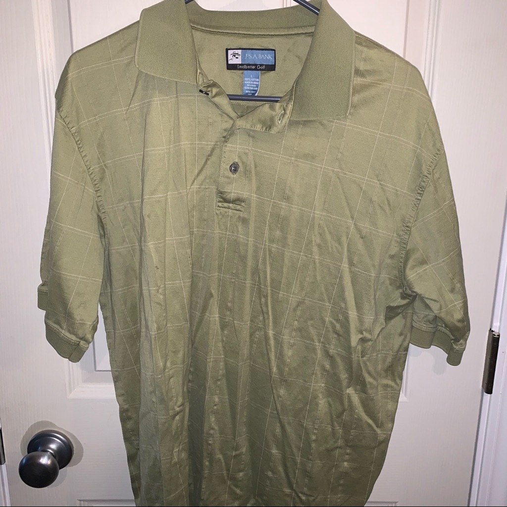 Jos A Bank Leadbetter Golf Polo Large Green